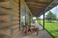 Carmine Log Cabin w / Porch on 60 Acre Farm