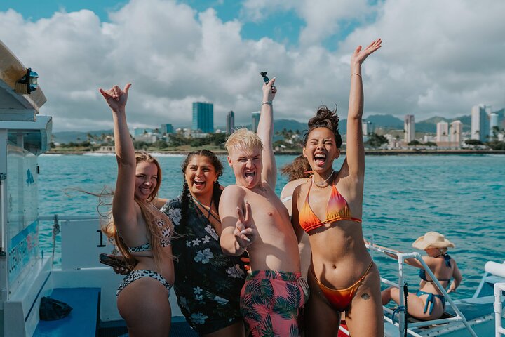 BYOB Paradise Waikiki Sunset Cruise + LIVE DJ + SWIMMING - thumb 1